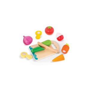 B.TOYS B. Chop 'n' Play -  Holz-Gemüse mit Klettverbindung inkl. Schneidebrett 14-teilig