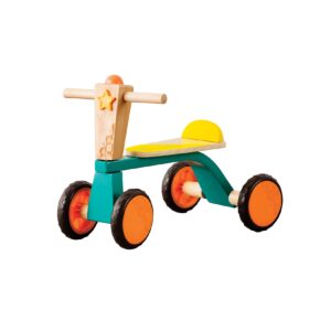 B.TOYS B. Smooth Rider - Rutscherfahrzeug aus Holz mit 4 Rädern