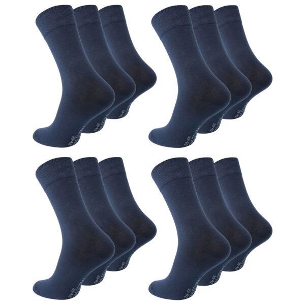 Paolo Renzo® Business Socken 3 Paar - Größe 43/46 - Marineblau