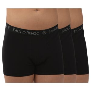 Paolo Renzo® Hipster Boxershorts 6 Stück - Größe M - Schwarz