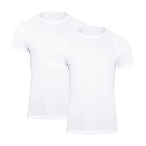 Paolo Renzo® Rundhals T-Shirt 2 Stück - Größe XL - Weiß