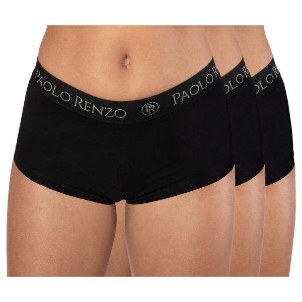 Paolo Renzo® Damen Baumwoll Panty SPORT LINE 6 Paar - Größe L - Grau