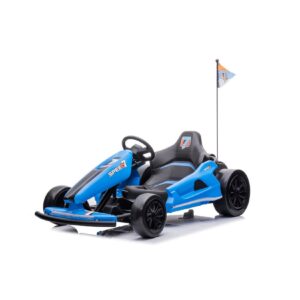 TPFLiving Elektro-Kinderquad eDrift Car  blau - Kinderauto - Elektroauto - Elektro-Gokart - Sicherheitsgurt und Hinterreifen zum Driften