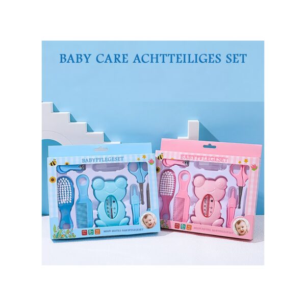 TPFBeauty Babypflege-Set 8-teilig mit Badewannen-Thermometer