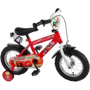 TPFSports Disney Cars Kinderfahrrad - Jungen - 12 Zoll - Rücktritt + Handbremse - Rot