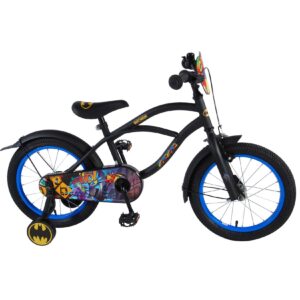 TPFSports DC Batman Kinderfahrrad - Jungen - 16 Zoll - Rücktritt + Handbremse - Schwarz