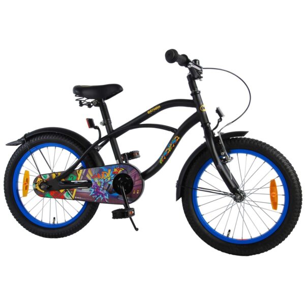 TPFSports Batman Kinderfahrrad - Jungen - 18 Zoll - Rücktritt + Handbremse - Schwarz