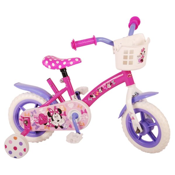 TPFSports Disney Minnie Cutest Ever! Kinderfahrrad - Mädchen - 10 Zoll - Fester Gang - Pink / Weiß / Lila