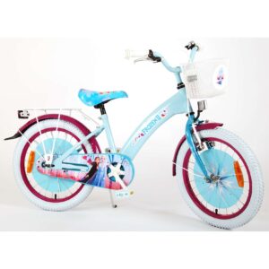 TPFSports Disney Frozen 2 Kinderfahrrad - Mädchen - 18 Zoll - Rücktritt + Handbremse - Blau / Lila