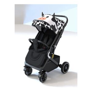 TPFLiving Klappkinderwagen Modell 14 Stoff - Schwarz-Orange