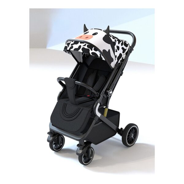 TPFLiving Klappkinderwagen Modell 14 Stoff - Schwarz-Weiss