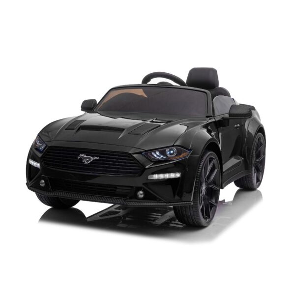 TPFLiving Elektro-Kinderauto Ford Mustang Drift Version schwarz - Kinderauto - Elektroauto - Ledersitz und Sicherheitsgurt