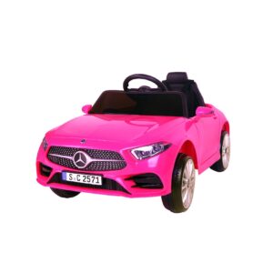 TPFLiving Elektro-Kinderauto Mercedes CLS350  rosa - Kinderauto - Elektroauto - Ledersitz und Sicherheitsgurt