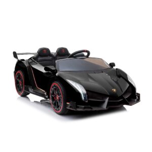 TPFLiving Elektro-Kinderauto Lamborghini Veneno Doppelsitzer weiss - Kinderauto - Elektroauto - Ledersitz und Sicherheitsgurt