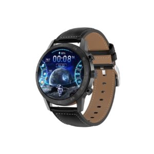 TPFNet Smart Watch / Fitness Tracker IP67 - Kunstleder Armband - Android & IOS - Braun