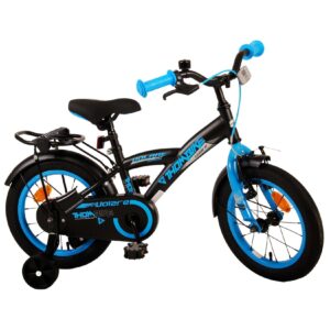 TPFSports Thombike Kinderfahrrad - Jungen - 14 Zoll - Rücktritt + Handbremse - Schwarz/Gelb