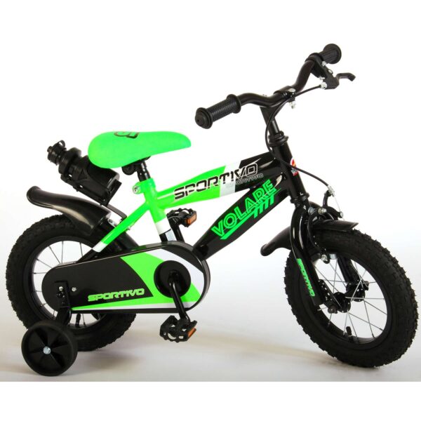 TPFSports Sportivo Kinderfahrrad - Jungen - 12 Zoll - Rücktritt + Handbremse - Neon Grün