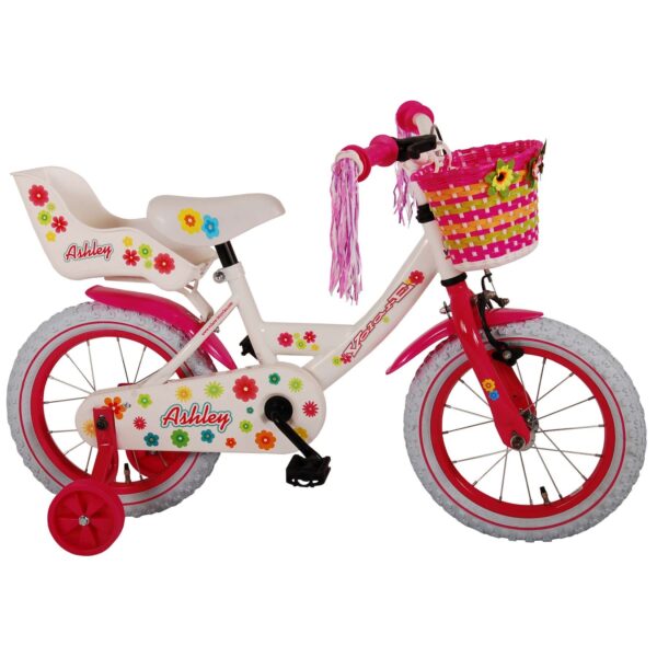 TPFSports Ashley Kinderfahrrad - Mädchen - 14 Zoll - 2 Handbremsen - Rosa