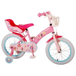 TPFSports Disney Princess Kinderfahrrad - Mädchen - 16 Zoll - 2 Handbremsen - Rosa