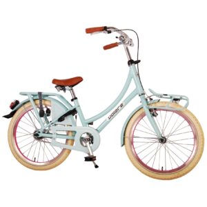 TPFSports Classic Oma Kinderfahrrad - Mädchen - 20 Zoll - Rücktritt + Handbremse - Mattblau