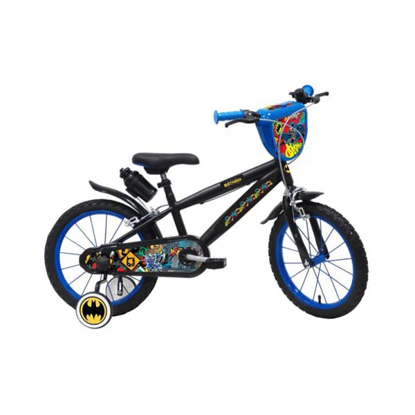 TPFSports DC Batman - Kinderfahrrad - Jungen - 16 Zoll - 2 Handbremsen - Schwarz