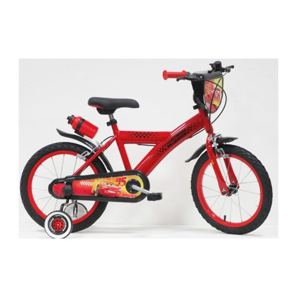 TPFSports Disney Cars Kinderfahrrad - Jungen - 16 Zoll - 2 Handbremsen - Rot