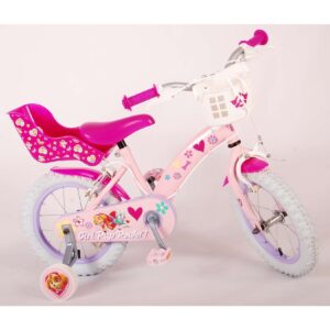 TPFSports Paw Patrol Kinderfahrrad - Mädchen - 14 Zoll - 2 Handbremsen - Rosa