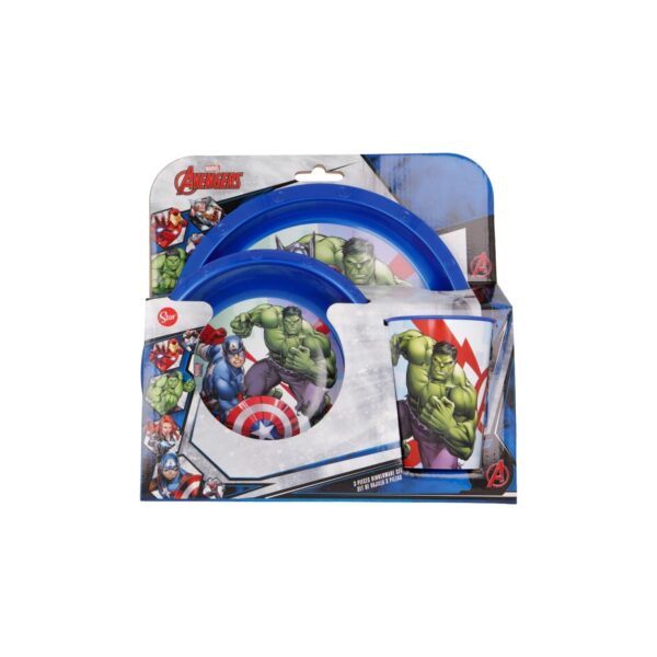 Marvel Avengers Set Teller Schale Becher Tasse Schüssel Kindergeschirr