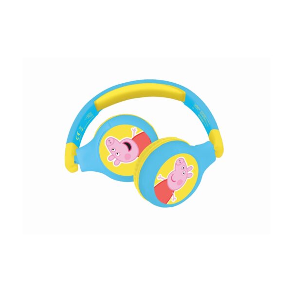 Faltbare Kopfhörer Peppa Wutz 2in1 Bluetooth® und Kabelanschluss