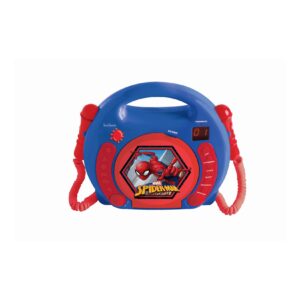 Spider-Man tragbarer CD-Player mit 2 Mikrofonen zum Mitsingen