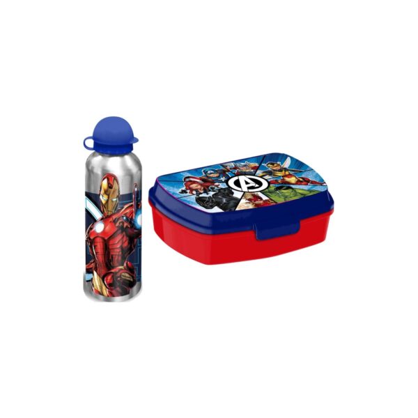 Marvel Avengers Lunchset Brotdose und Trinkflasche