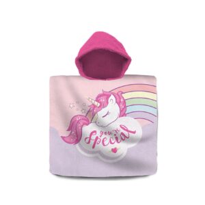 Poncho Baumwolle Einhorn Kinder Handtuch