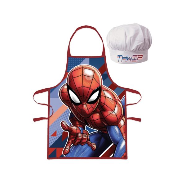 Spiderman Kochset Schürze Mütze Spider-Man Chefkoch