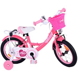 Kinderfahrrad Ashley Fahrrad für Mädchen 14 Zoll Kinderrad in Rosa/Rot