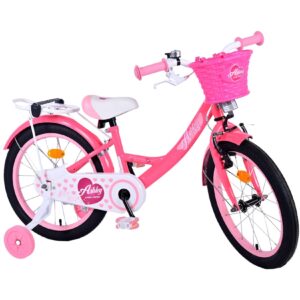 Kinderfahrrad Ashley Fahrrad für Mädchen 18 Zoll Kinderrad in Rosa/Rot