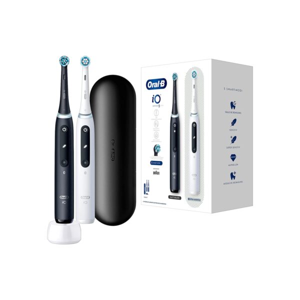 Oral-B iO Series 5 Duo Matt Black/ Quite White elektrische Zahnbürste