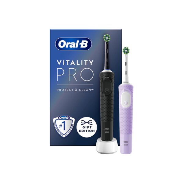 Oral-B Vitality Pro D103 Duo Black/Lilac Violet elektrische Zahnbürste