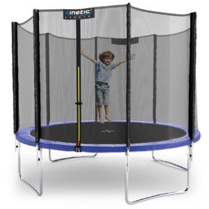 KINETIC SPORTS Outdoor Trampolin mit Sicherheitsnetz - TÜV Rheinland   blau 305 cm Ø 305 cm