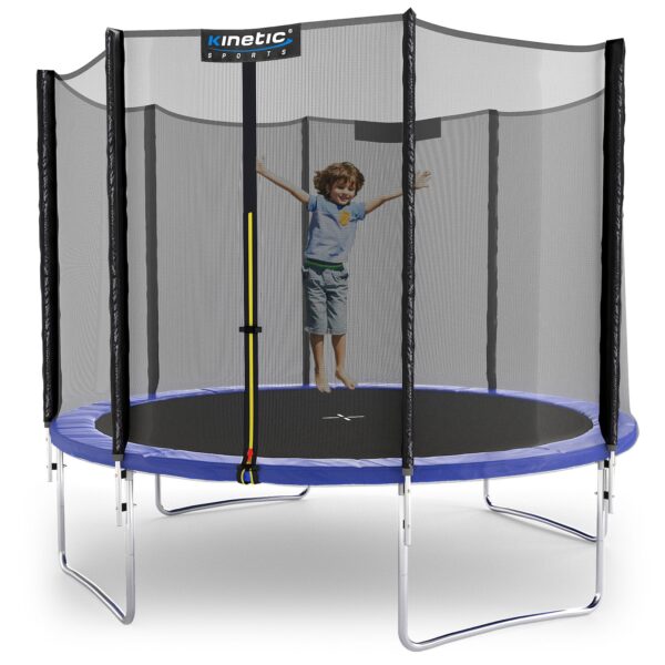 KINETIC SPORTS Outdoor Trampolin mit Sicherheitsnetz - TÜV Rheinland   blau 305 cm Ø 305 cm