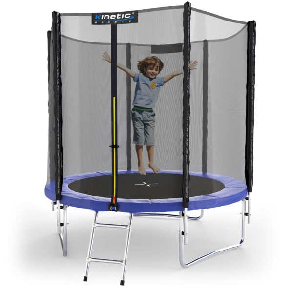 KINETIC SPORTS Outdoor Trampolin mit Sicherheitsnetz - TÜV Rheinland   blau 183 cm Ø 183 cm