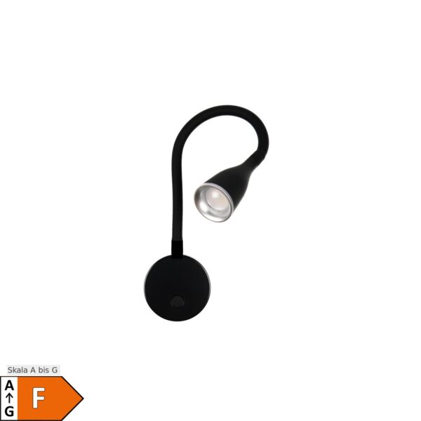 kalb   LED Bettleuchte Tulipano I 4.5W Leseleuchte Bettlampe schwarz